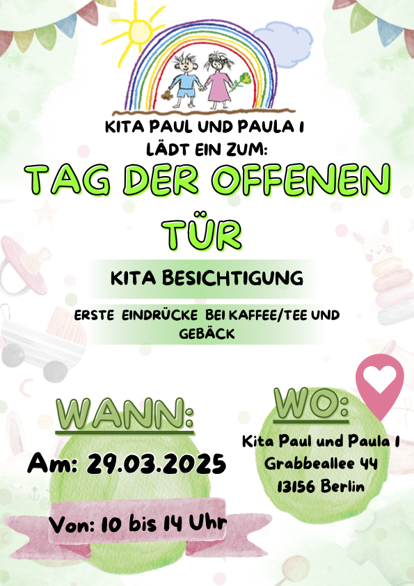 Tag der offenen Türe in der Kita Paul und Paula 1 in Berlin-Pankow